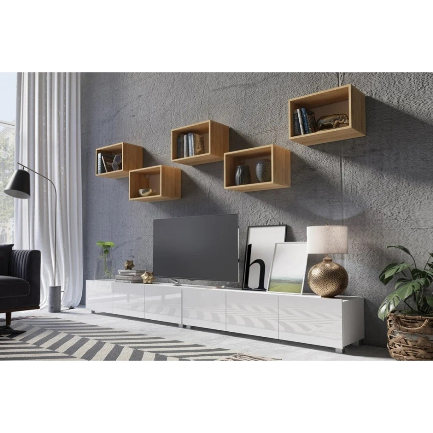 Fali polc PAVO 32,5x50 cm arany tölgy