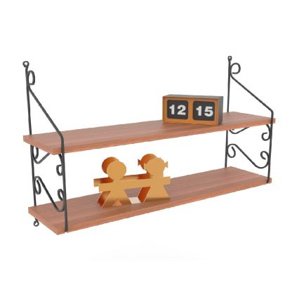 Fali polc SERAMONI 51x72 cm barna