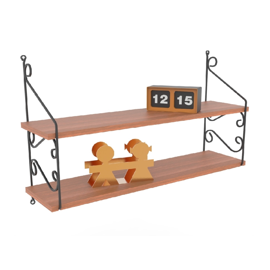 Fali polc SERAMONI 51x72 cm barna