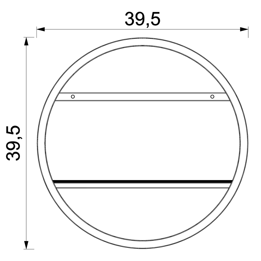 Fali polc SHELF átm. 39,5 cm tölgy