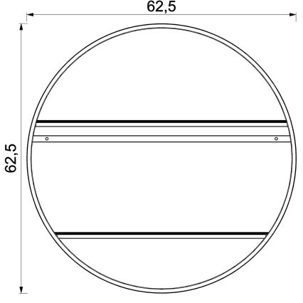 Fali polc SHELF átm. 62,5 cm tölgy