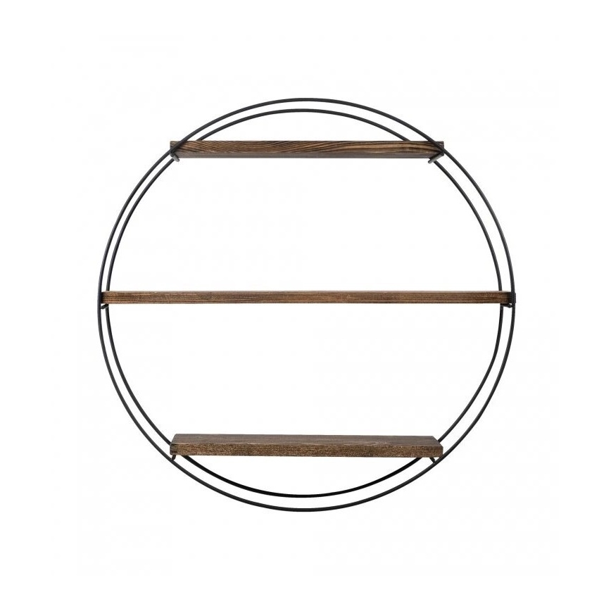 Fali polc TULIPA 60x15 cm lucfenyő/fekete