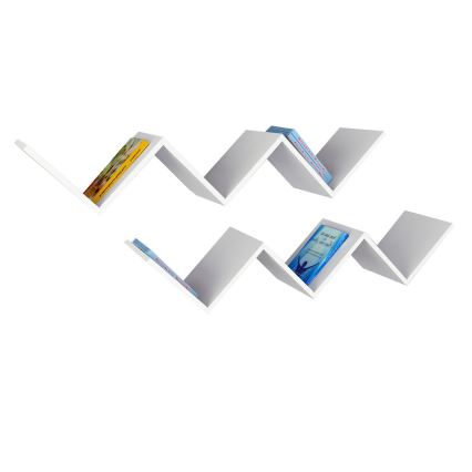 Fali polc ZIG ZAG 24,5x129 cm fehér