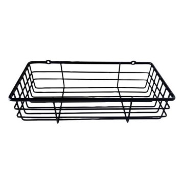 Fali polc zuhanyzóba 12x25 cm fekete