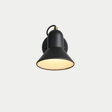 Fali spotlámpa ASTAMA 1xE27/40W/230V fekete/sárgaréz