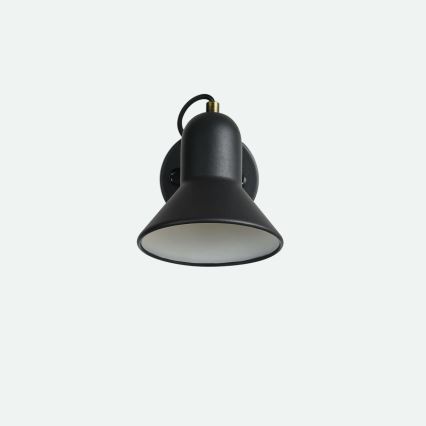 Fali spotlámpa ASTAMA 1xE27/40W/230V fekete/sárgaréz