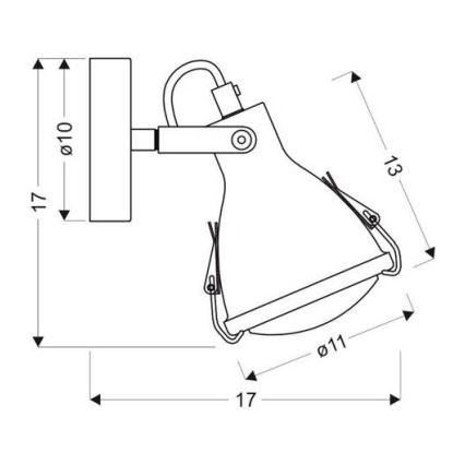 Fali spotlámpa CRODO 1xE14/40W/230V