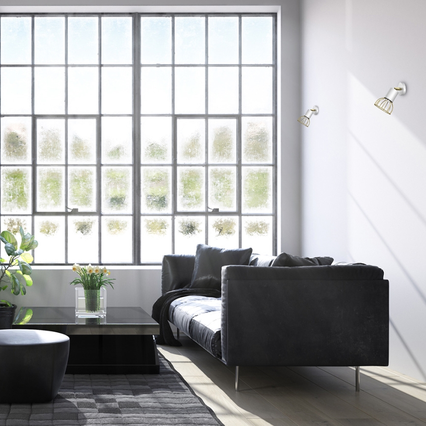 Fali spotlámpa DANTE 1xGU10/25W/230V fehér/arany