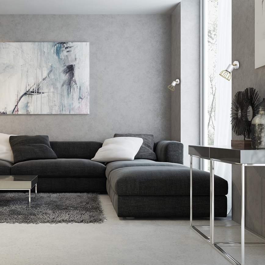 Fali spotlámpa DANTE 1xGU10/25W/230V fehér/arany