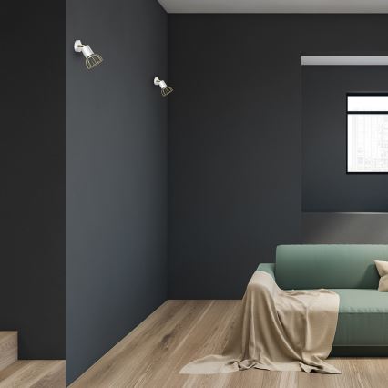 Fali spotlámpa DANTE 1xGU10/25W/230V fehér/arany