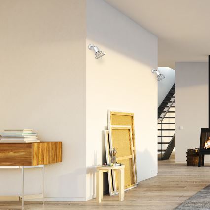 Fali spotlámpa DANTE 1xGU10/25W/230V fehér/fényezett króm