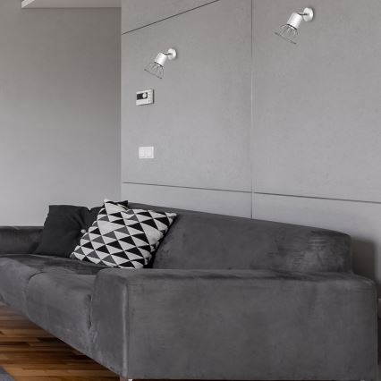 Fali spotlámpa DANTE 1xGU10/25W/230V fehér/fényezett króm