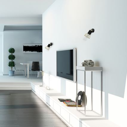 Fali spotlámpa DANTE 1xGU10/25W/230V fekete/arany