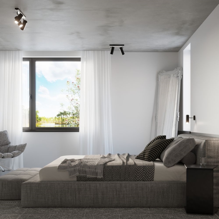 Fali spotlámpa DIREZIONE 1xGU10/40W/230V fekete