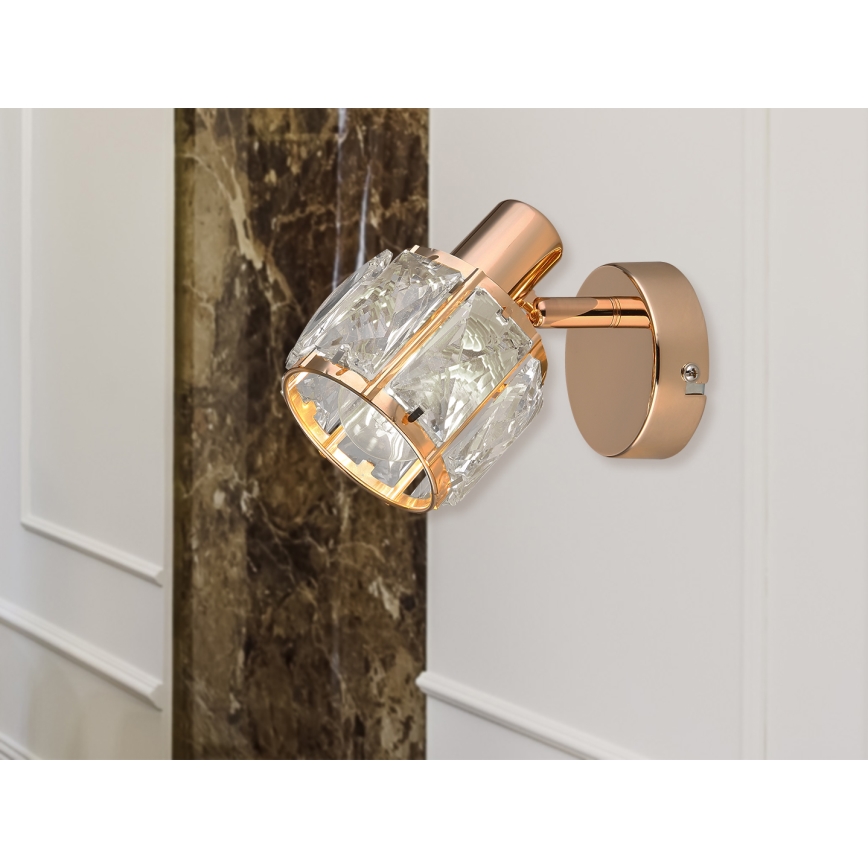 Fali spotlámpa DUBAI 1xE14/40W/230V Rózsaarany