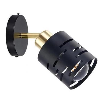 Fali spotlámpa ELEN 1xE27/35W/230V fekete/arany