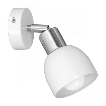 Fali spotlámpa FRESNO 1xE27/60W/230V fehér/fényezett króm