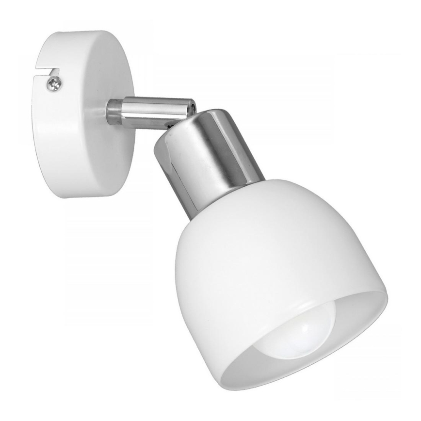 Fali spotlámpa FRESNO 1xE27/60W/230V fehér/fényezett króm