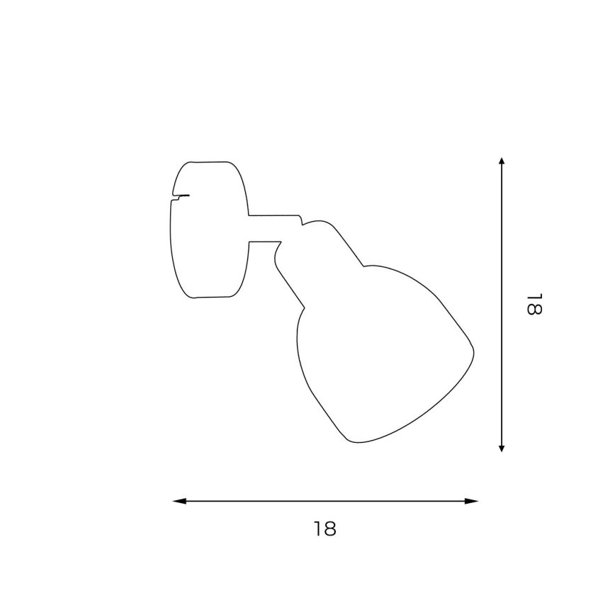 Fali spotlámpa FRESNO 1xE27/60W/230V fekete/arany