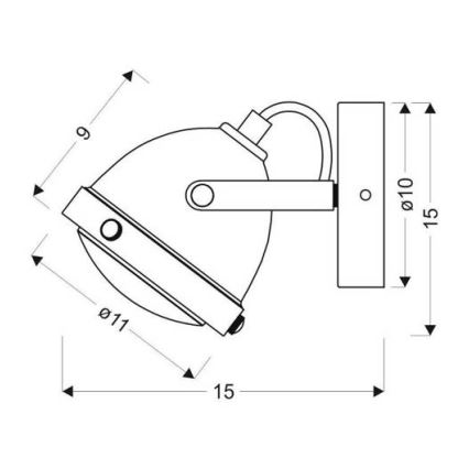 Fali spotlámpa FRODO 1xGU10/40W/230V