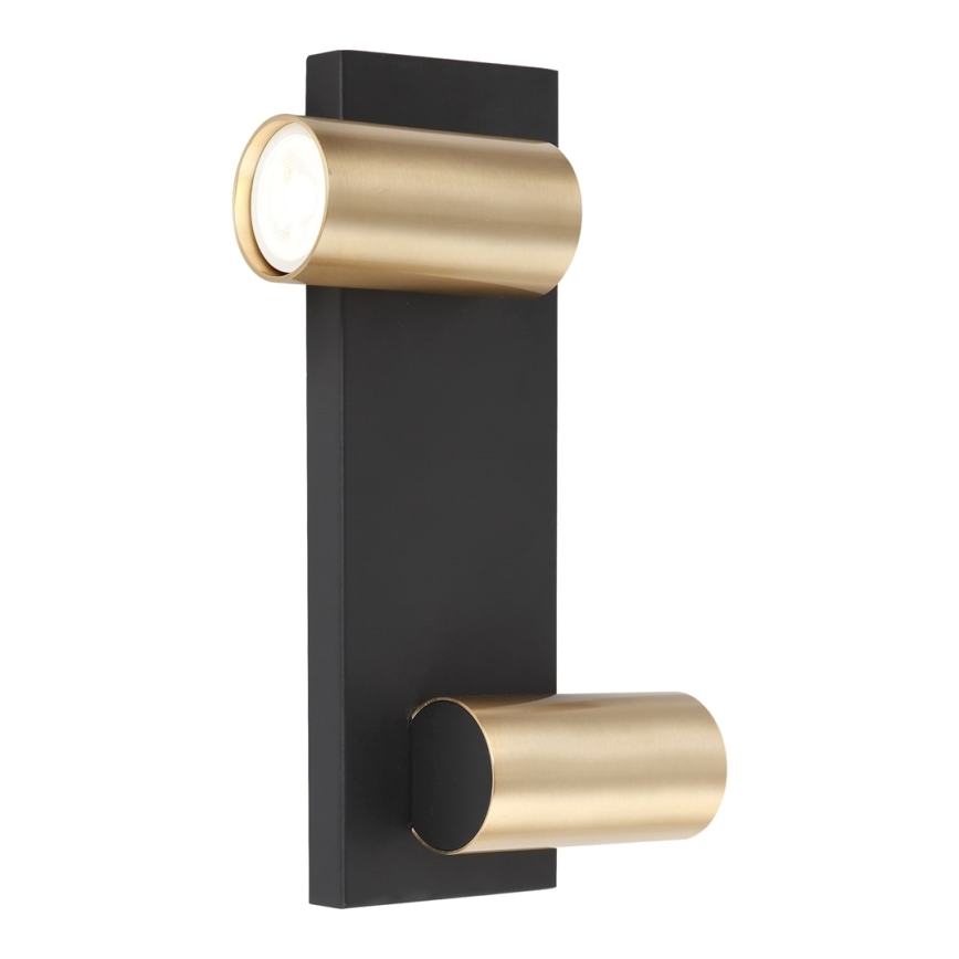 Fali spotlámpa GENESIS 2xGU10/8W/230V fekete