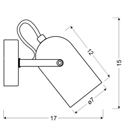 Fali spotlámpa GRAY 1xE14/40W/230V