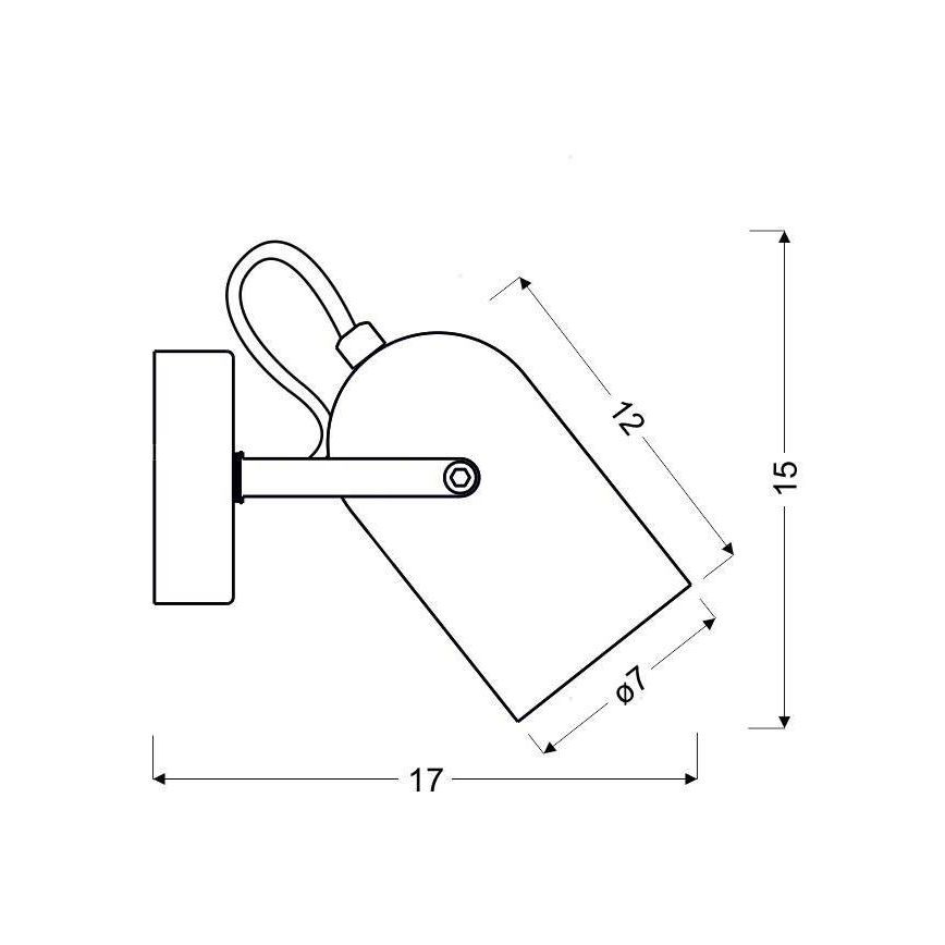 Fali spotlámpa GRAY 1xE14/40W/230V