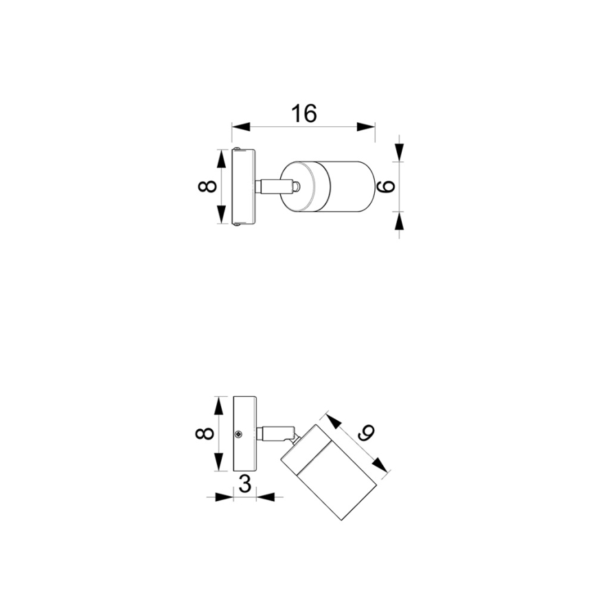 Fali spotlámpa JOKER 1xGU10/25W/230V kék/arany