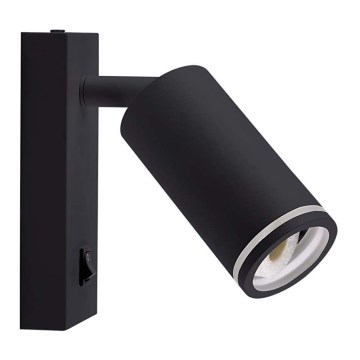 Fali spotlámpa kapcsolóval 1xGU10/35W/230V fekete