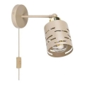 Fali spotlámpa kapcsolóval ELEN 1xE27/35W/230V bézs/arany