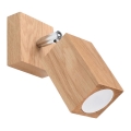 Fali spotlámpa KEKE 1xGU10/40W/230V tölgy