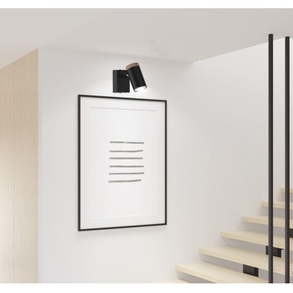 Fali spotlámpa LAGOS 1xGU10/15W/230V fekete/barna