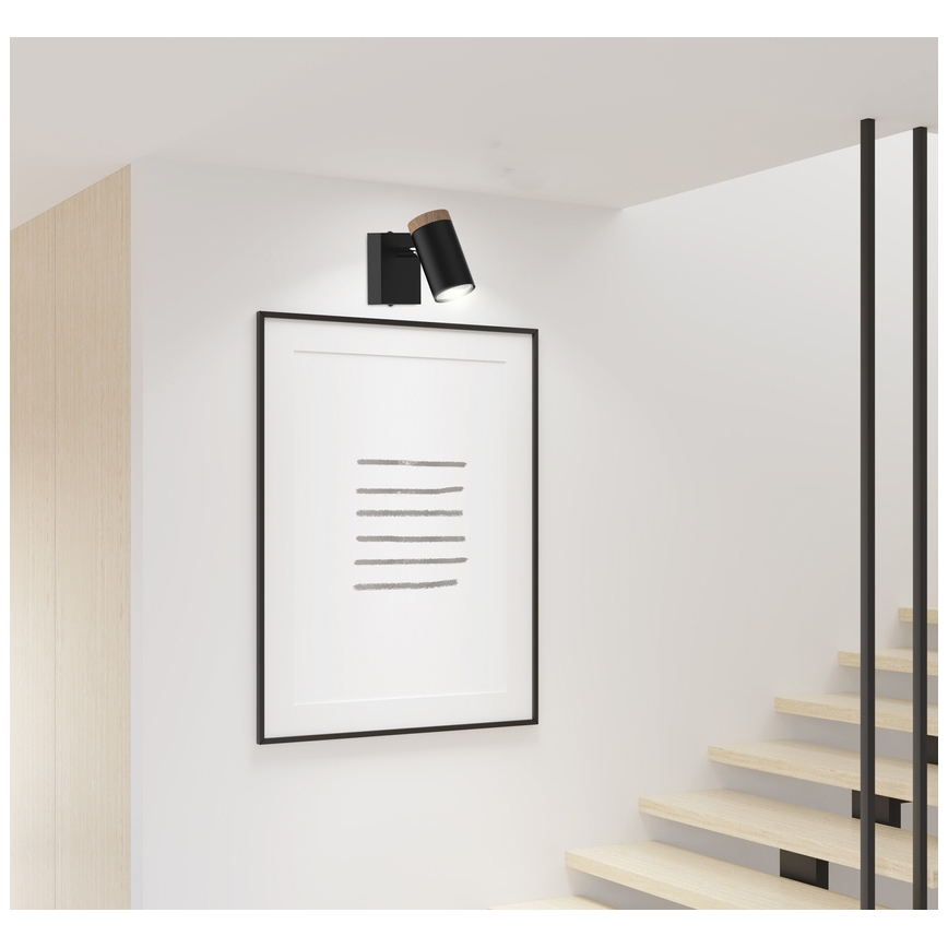 Fali spotlámpa LAGOS 1xGU10/15W/230V fekete/barna