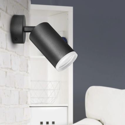 Fali spotlámpa LONDON 1xGU10/10W/230V fekete