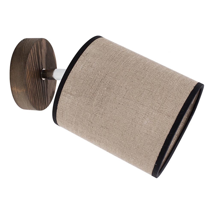 Fali spotlámpa NEGRO 1xE27/25W/230V fenyő