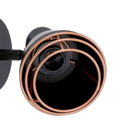 Fali spotlámpa NERIA 1xE14/40W/230V fekete/réz