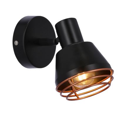 Fali spotlámpa NERIA 1xE14/40W/230V fekete/réz