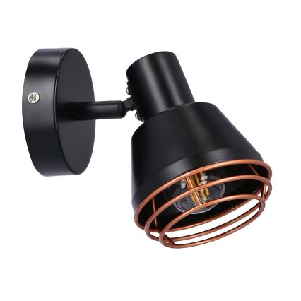 Fali spotlámpa NERIA 1xE14/40W/230V fekete/réz