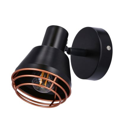 Fali spotlámpa NERIA 1xE14/40W/230V fekete/réz