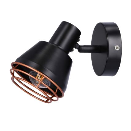 Fali spotlámpa NERIA 1xE14/40W/230V fekete/réz