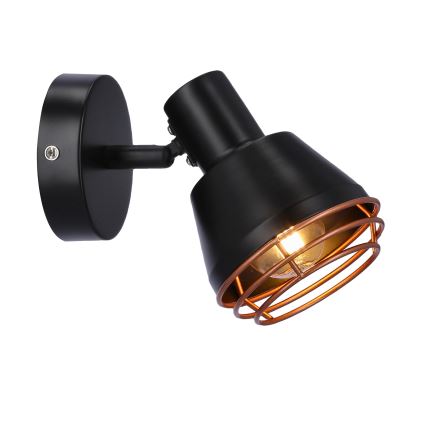 Fali spotlámpa NERIA 1xE14/40W/230V fekete/réz