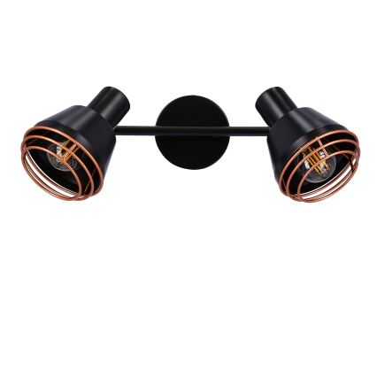 Fali spotlámpa NERIA 2xE14/40W/230V fekete/réz
