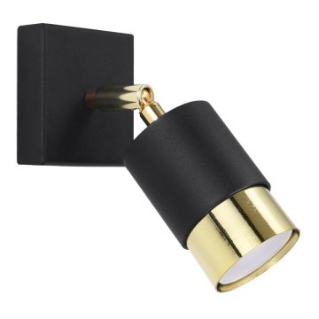 Fali spotlámpa NERO 1xGU10/40W/230V fekete/arany