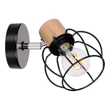 Fali spotlámpa PHIPHI 1xE27/60W/230V tölgy