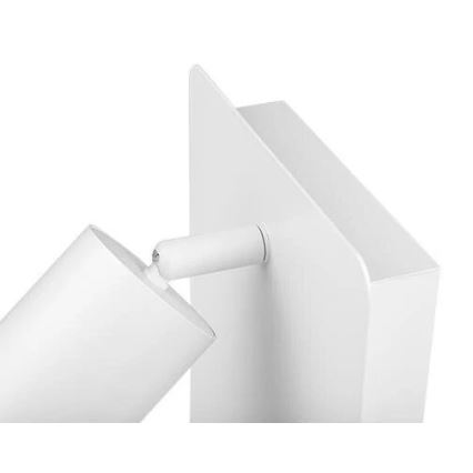 Fali spotlámpa polccal és USB töltővel 1xGU10/35W/230V fehér