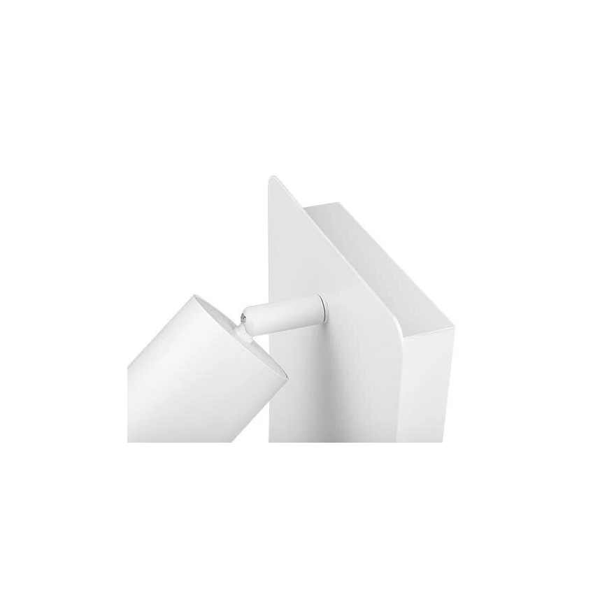 Fali spotlámpa polccal és USB töltővel 1xGU10/35W/230V fehér