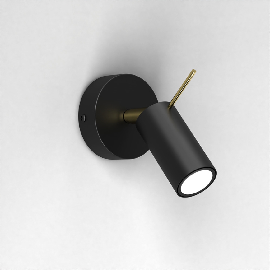 Fali spotlámpa PRESTON 1xGU10/40W/230V fekete/arany