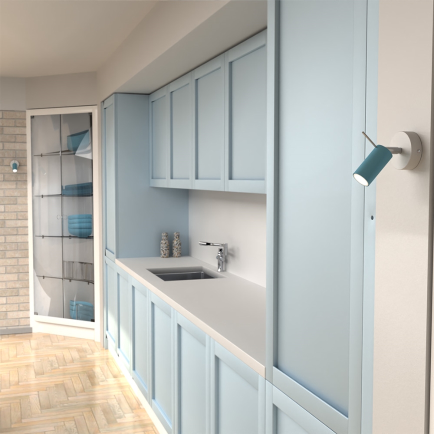 Fali spotlámpa PRESTON 1xGU10/40W/230V kék