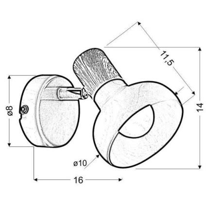 Fali spotlámpa PUERTO 1xE14/40W/230V