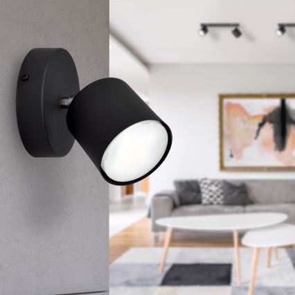 Fali spotlámpa PUNTA 1xGX53/10W/230V fekete